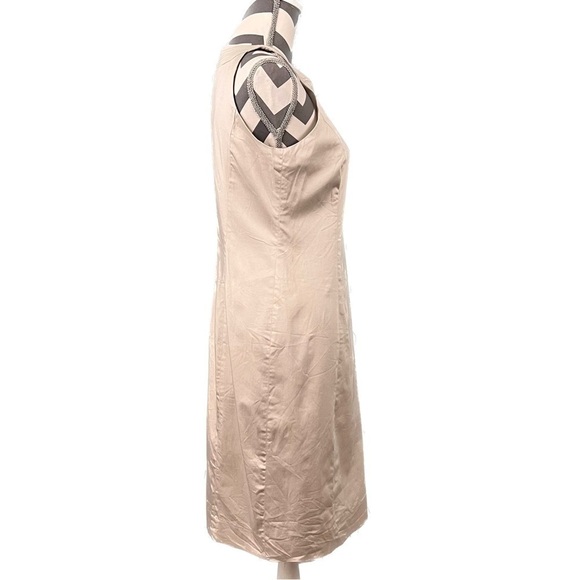 LAST CHANCE! Willi Smith Sleeveless Khaki Dress - Size 8 - Picture 6 of 8